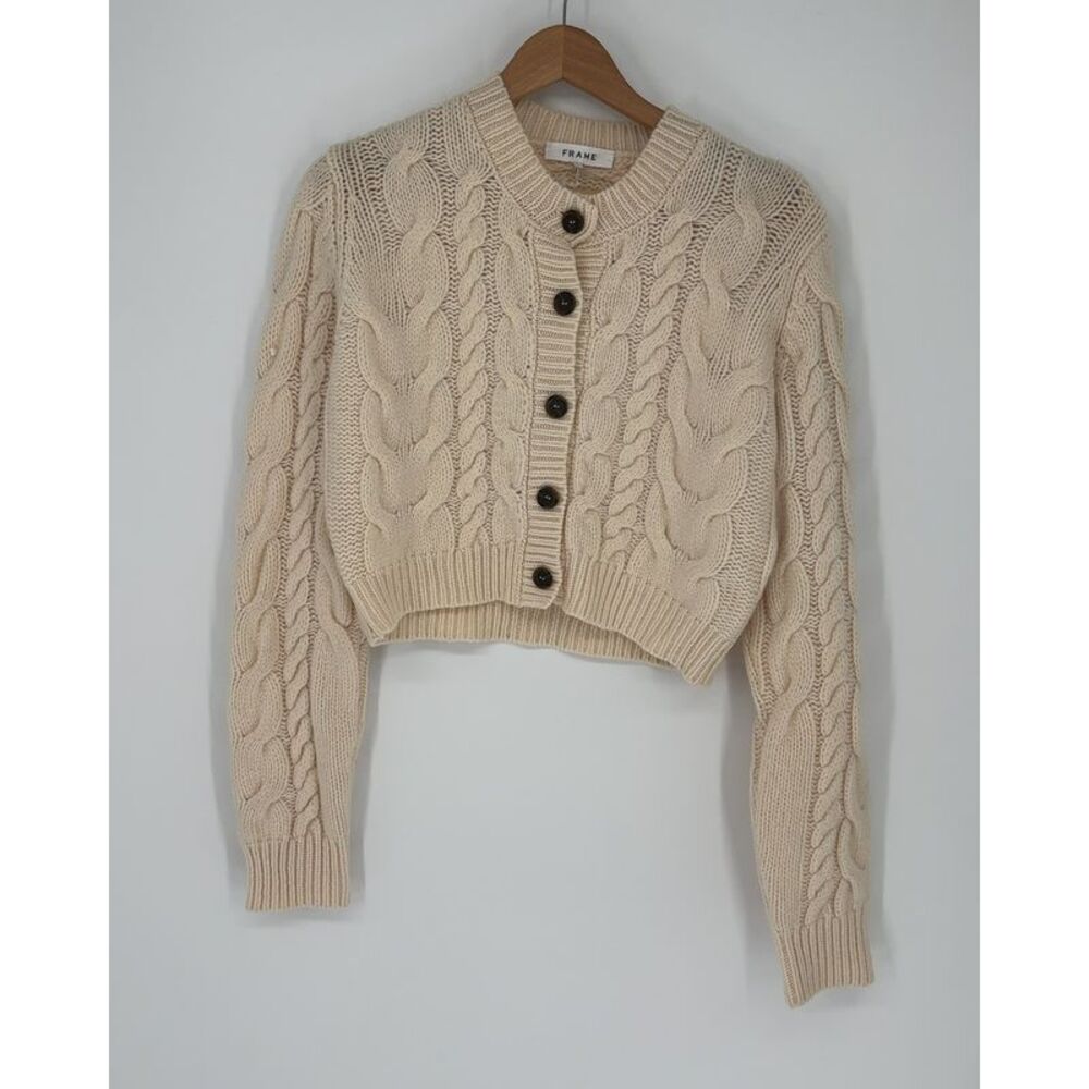 Frame Denim Cable Button Down Cardigan
